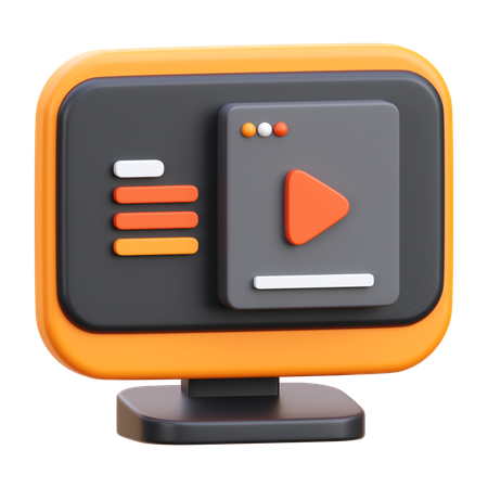 Contenido de vídeo  3D Icon