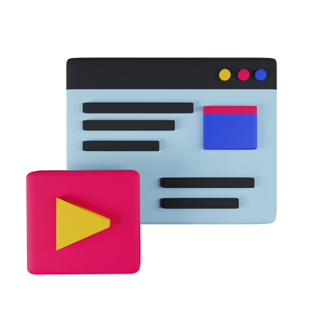 Contenido de vídeo  3D Icon