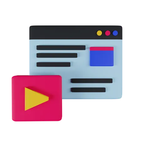 Contenido de vídeo  3D Icon