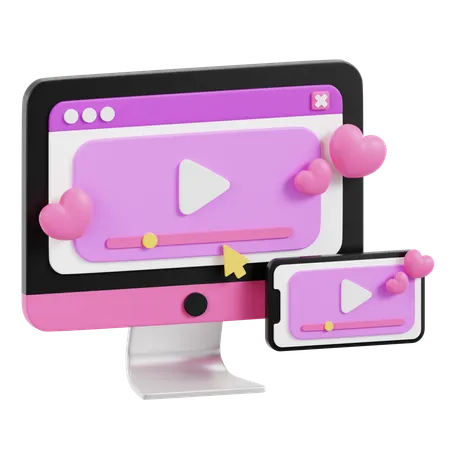 Contenido de vídeo  3D Icon