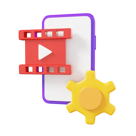 Creatividad de contenido de vídeo  3D Icon