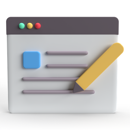 Contenido del sitio web  3D Icon
