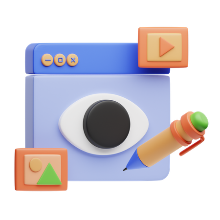 Contenido visual  3D Icon