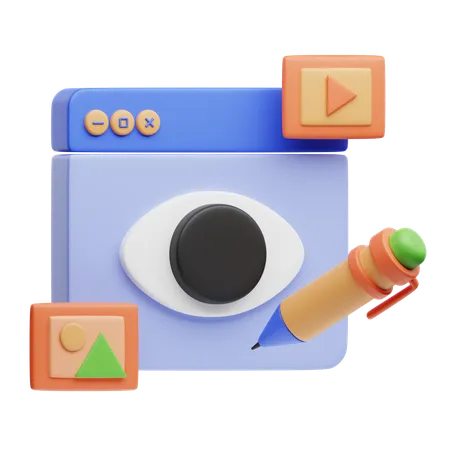 Contenido visual  3D Icon