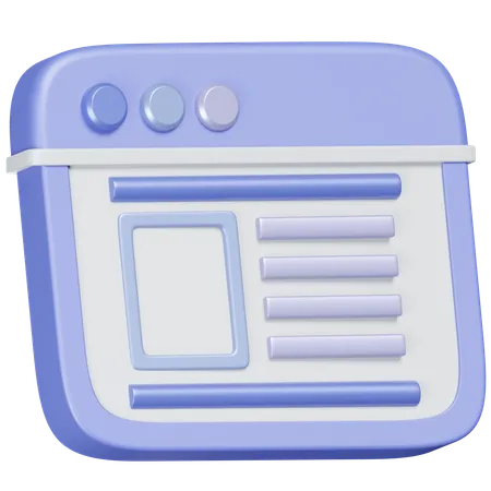 Contenido web  3D Icon