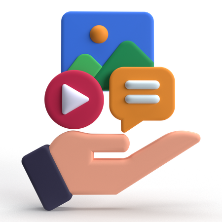 Content  3D Icon