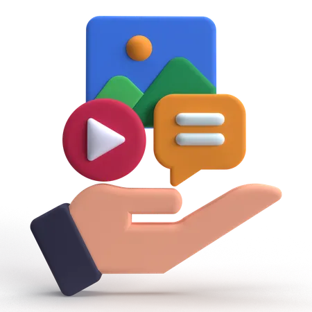 Content  3D Icon