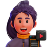 content creator emoji 3d