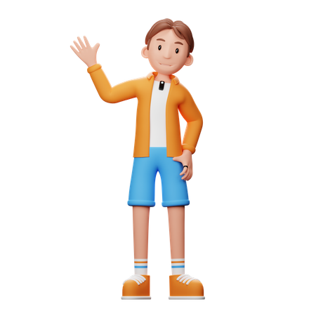 Content Creator Greeting Pose  3D Illustration