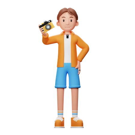 Content Creator With Camera  3D Illustration
