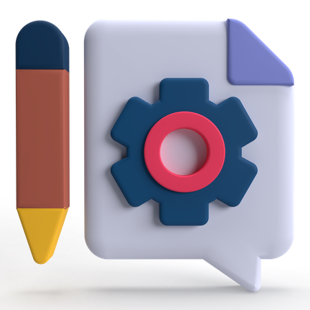 Content Edit  3D Icon