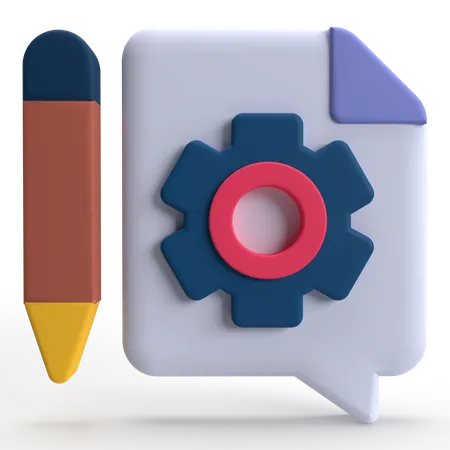 Content Edit  3D Icon