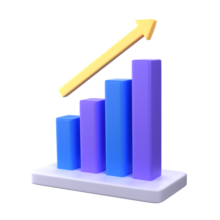 Content Growth Chart  3D Icon