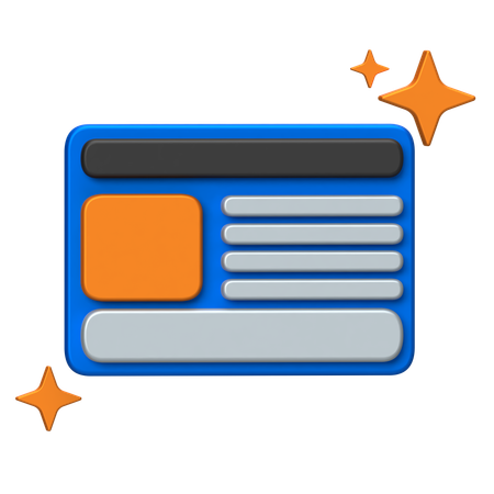 Content Layout  3D Icon