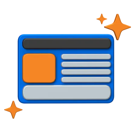 Content Layout  3D Icon