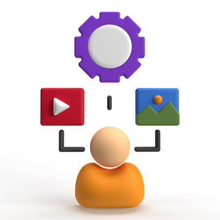コンテンツ管理  3D Icon