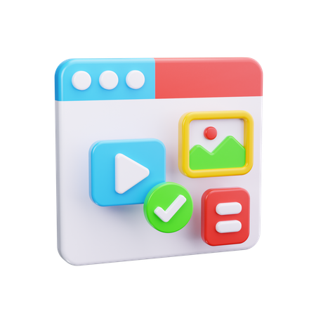 Content Management  3D Icon