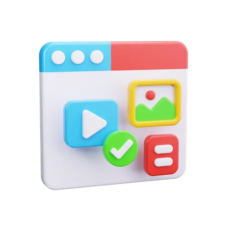 Content Management  3D Icon