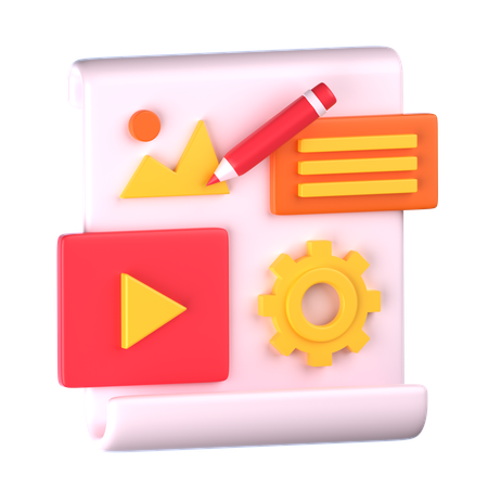 Content Management  3D Icon