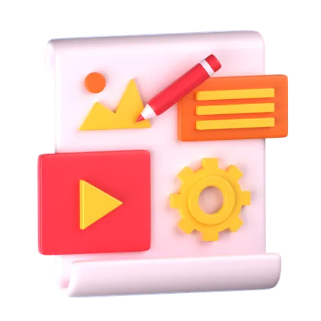 Content Management  3D Icon