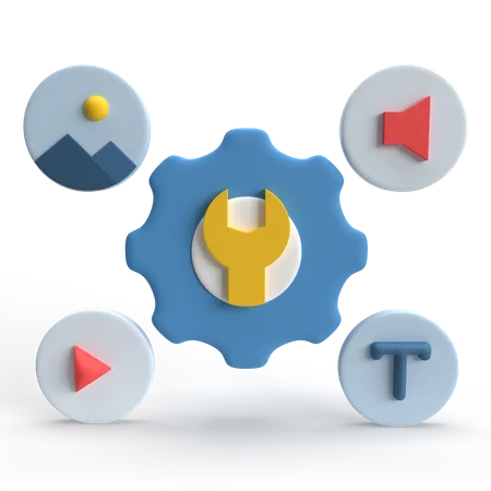 Content Management  3D Icon