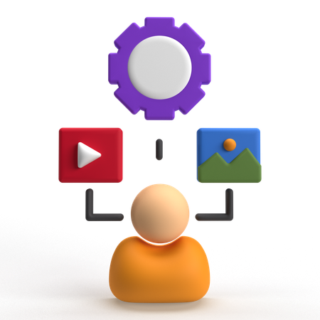 Content Management  3D Icon