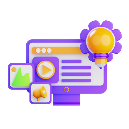 Content Management  3D Icon