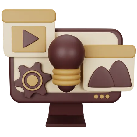 Content Management  3D Icon