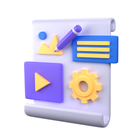 Content Management  3D Icon