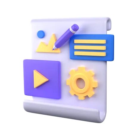 Content Management  3D Icon