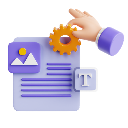 Content Management  3D Icon