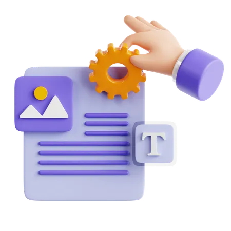 Content Management  3D Icon