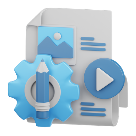 Content management  3D Icon