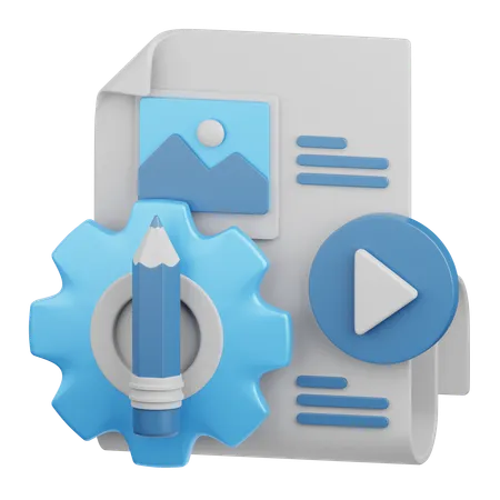 Content management  3D Icon