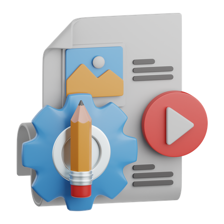 Content management  3D Icon