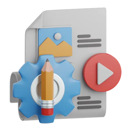 Content management  3D Icon