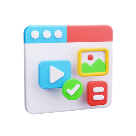 Content Management  3D Icon