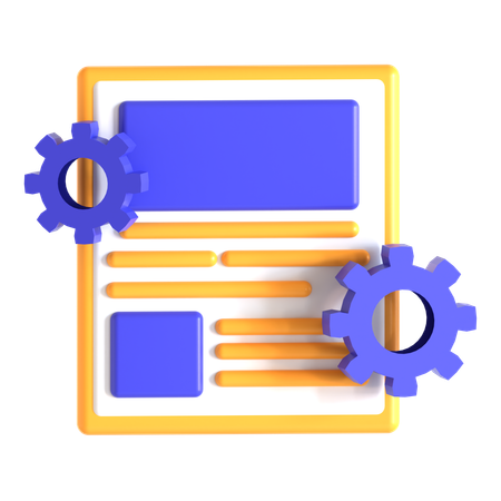 Content Management System  3D Icon
