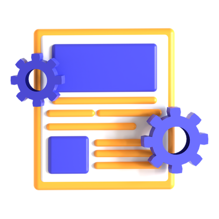 Content Management System  3D Icon