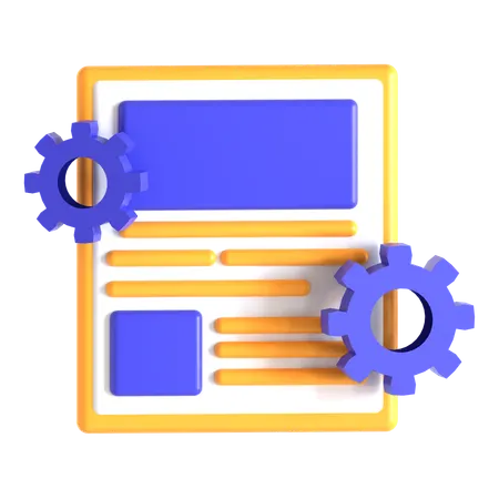 Content Management System  3D Icon