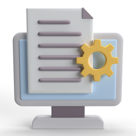 Content Management System  3D Icon