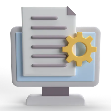 Content Management System  3D Icon