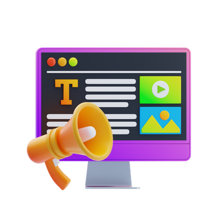 Content Marketing  3D Icon