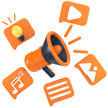Content Marketing  3D Icon