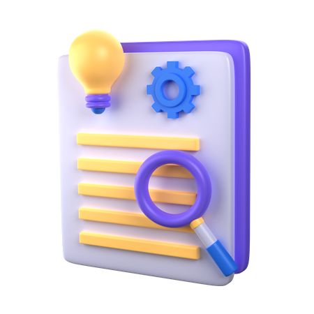 Content Research  3D Icon