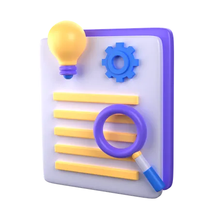 Content Research  3D Icon