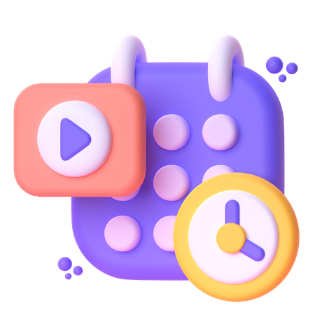 Content Schedule  3D Icon