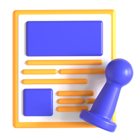 Content Strategy  3D Icon