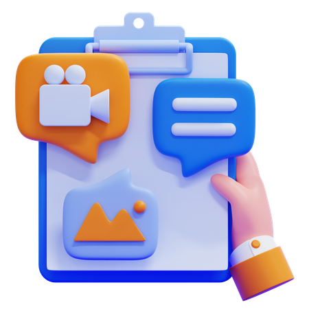 Content Strategy  3D Icon