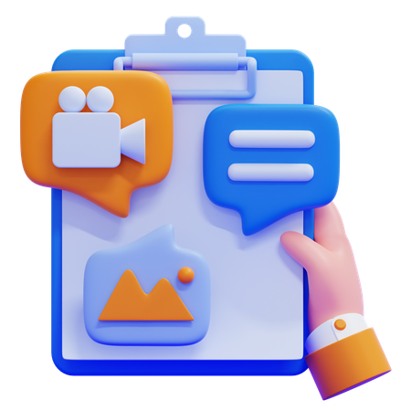 Content Strategy  3D Icon